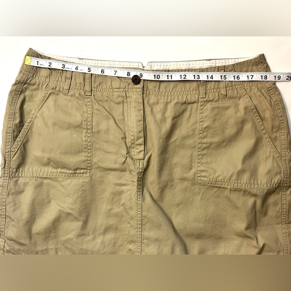 Lands End Women’s Tan Skirt Casual Skirt with Shorts Size 18P - Picture 13 of 14
